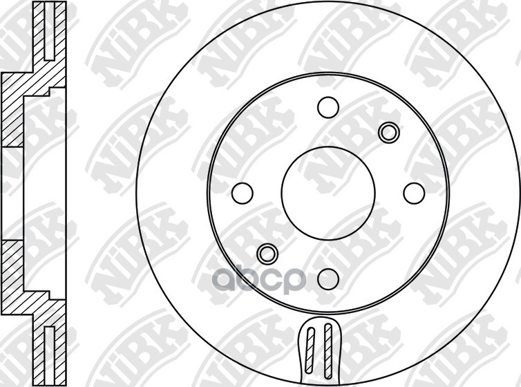 Диск тормозной HYUNDAI Solaris 17- RN1956 NiBK арт. RN1956