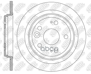 Диск тормозной задний цельный NiBK арт. RN2228