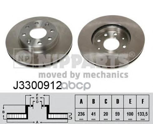 Диск Тормозной Nipparts арт. j3300912