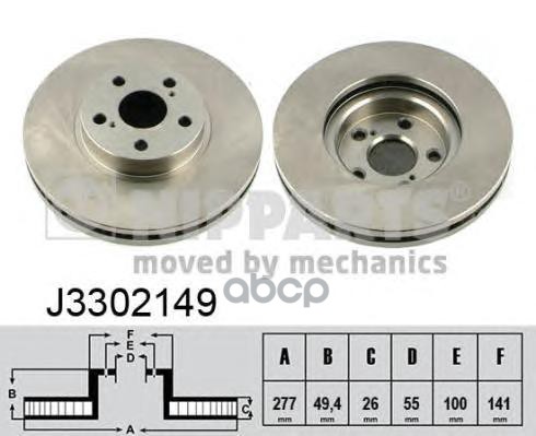Диск Тормозной Toyota Avensis Nipparts арт. j3302149