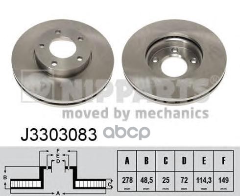 Диск Тормозной Nipparts арт. J3303083