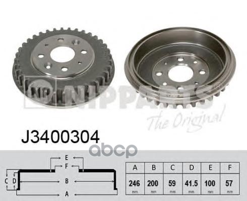 Барабан Тормозной Nipparts J3400304 Spectra Nipparts арт. J3400304