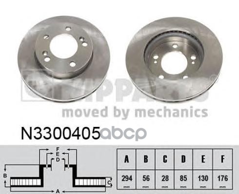 Диск Торм Ssanyong Actyon  Actyon Sports  Kyron Nipparts арт. n3300405