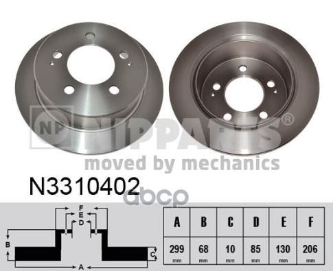 Диск Тормозной Nipparts арт. N3310402