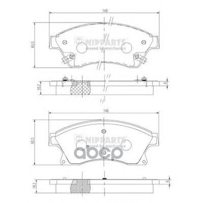 Колодки торм диск к-т Opel Astra J  Chevrolet Cruze Nipparts арт. n3600914