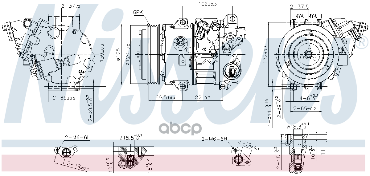 Компрессор Кондиционера Toyota Camry   11- Nissens арт. 890805
