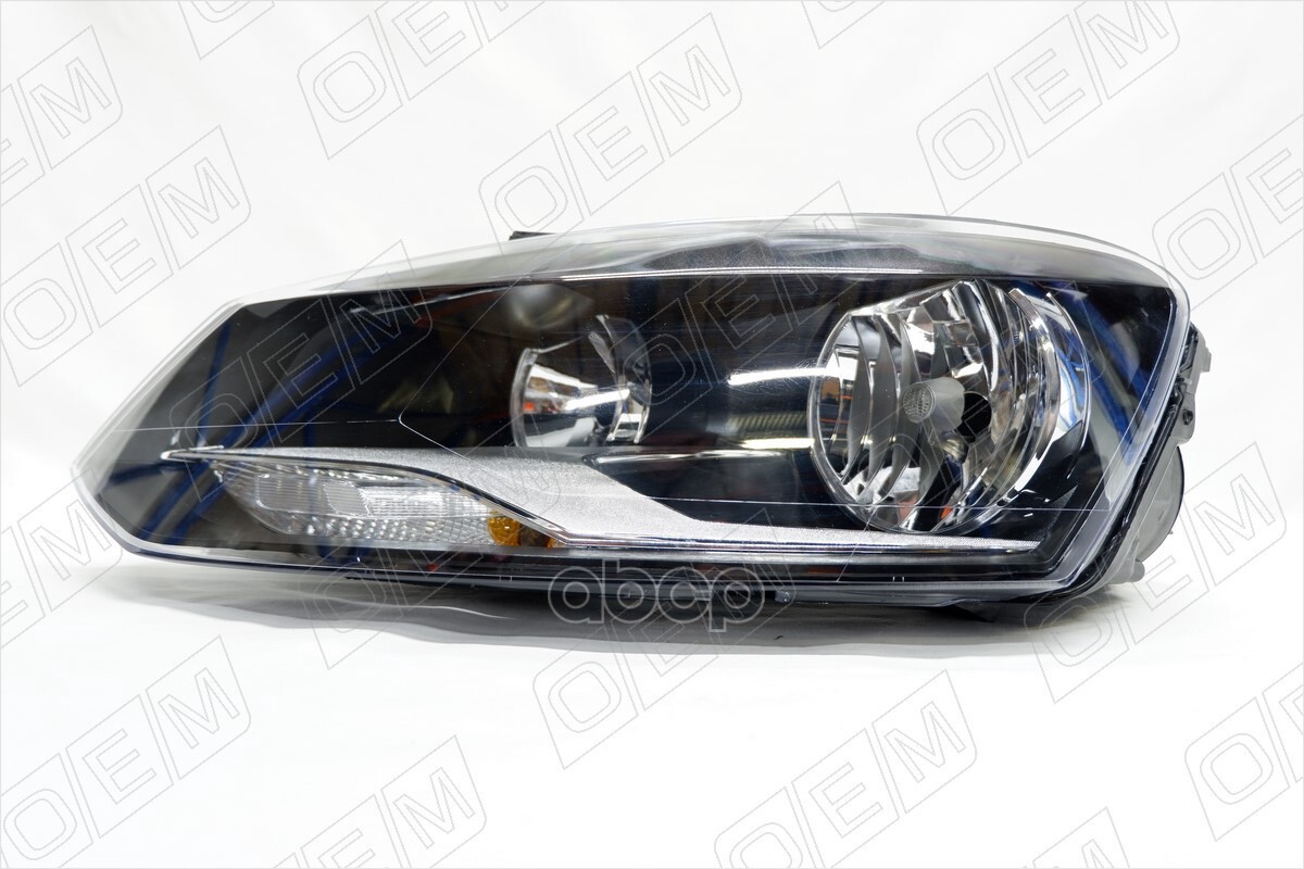 Фара левая Volkswagen Polo sedan 5 (2010-2020) галоген, две лампы O.E.M. арт. OEM0158FL