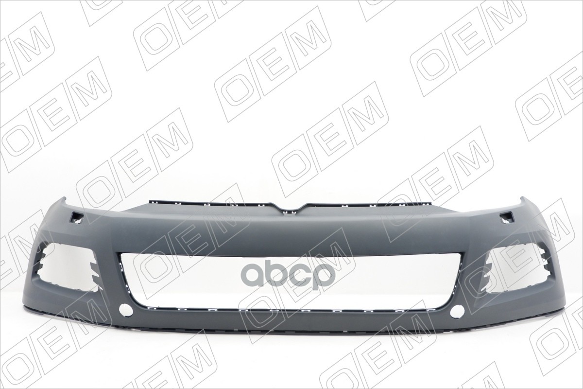 Бампер передний верхняя часть Volkswagen Touareg 2 2010-2014, под фароомыватели O.E.M. арт. OEM0672