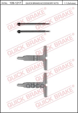 Ремкомплект Установочный Колодок Дисковых Quick Brake 1091217 OJD (QUICK BRAKE) арт. 1091217