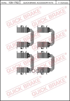 Комплект Монтажный Тормозных Колодок Hyundai: I20 08-, I10 08- OJD (QUICK BRAKE) арт. 109-1782