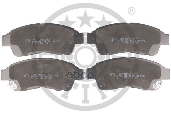 Колодки тормозные дисковые  комплект TOYOTA: CAMRY (_V1_)  CAMRY (_V2_)  CAMRY Station Wagon (_V1_) Optimal арт. bp-09787