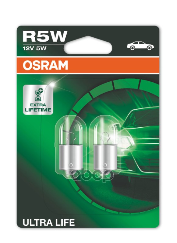 Комплект Ламп Накаливания Блистер 2Шт 12V 5W R5w Ultra Life 4 Года Гарантии Osram арт. 5007ULT-02B