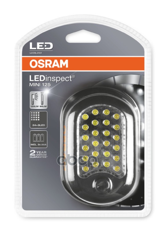 Фонарь Инспекц. Led Переноска (Aaax3) Mini 125 (24-3 Led, 6600K.) Osram арт. LEDIL202