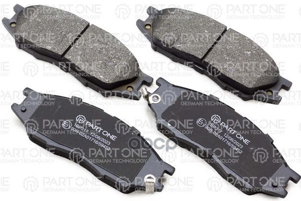 Колодки Тормозные Дисковые Пер. Nissan Almera Classic 1.6 06- PART-ONE арт. 1BP317