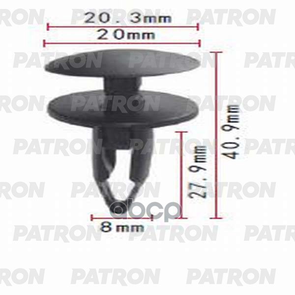 Клипса пластмассовая GM применяемость: бампер PATRON арт. P370787