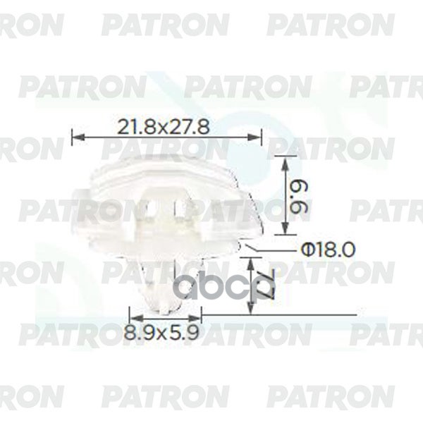 Клипса Пластмассовая Renault Применяемость: Крепление Молдинга PATRON арт. P37-2342