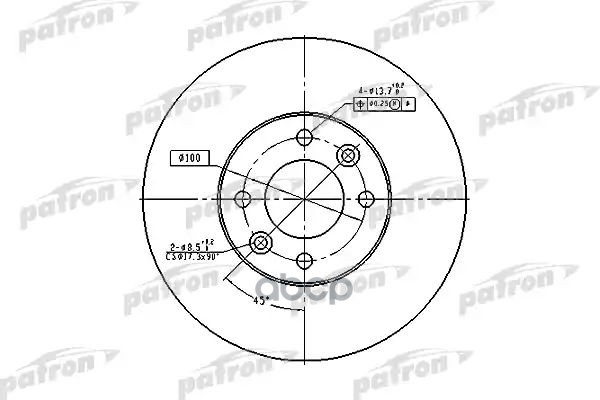 Диск Тормозной Передн Renault: Laguna 93-01, Laguna Grandtour 95-01, Megane Cabriolet 96-99, Megane Coach 96-99, Megane I 96-...