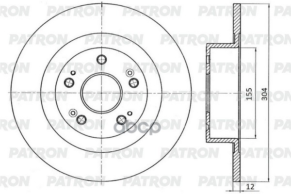 Диск тормозной зад. HAVAL F7 / F7x 19- PBD1340 PATRON арт. PBD1340