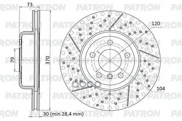 Диск Тормозной Пер. Bmw 3/4-Series (F30/F31/F32/F33/F34/F36) 12- M-Pack (+ Перф) PATRON арт. PBD1432DR
