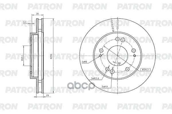 Диск Тормозной Передн Chrysler: Sebring 01-05  Dodge: Avenger 2000, Stratus 01-05  Mitsubishi: Eclipse 96-01, Galant 99-01 2....