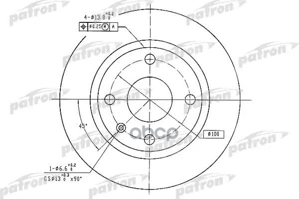 Диск Тормозной Передн Seat: Arosa 00-04, Cordoba 93-99, Cordoba Vario 97-, Cordoba Хечбэк 99-02, Ibiza Ii 93-99, Ibiza Iii 99...