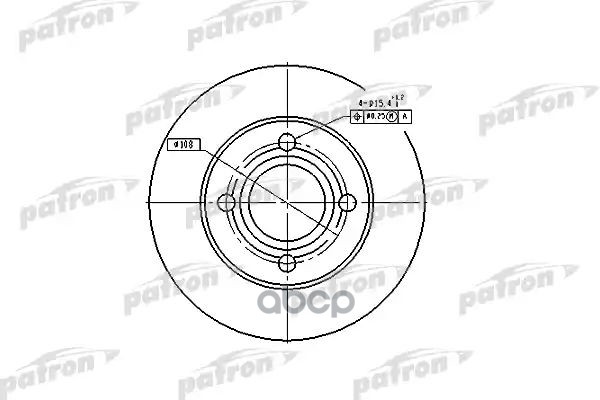 Диск тормозной задн PBD1543 PATRON арт. PBD1543
