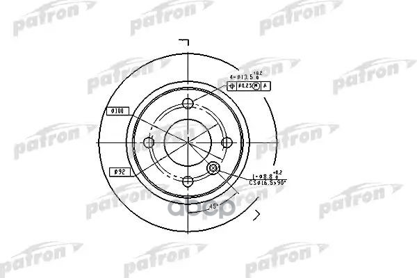 Диск Тормозной Задн Volvo: 440 K 88-96, 460 L 88-96, 480 E 86-96 PATRON арт. PBD1696