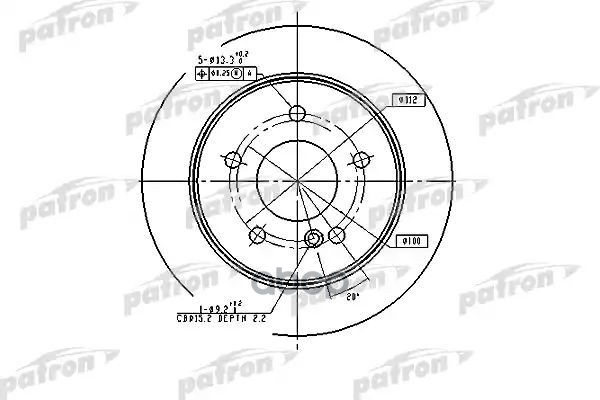 Диск Тормозной Задн Mercedes-Benz: C-Class 93-00, C-Class Универсал 96-98 PATRON арт. PBD2653