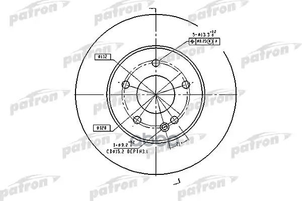 Диск Тормозной Передн Mercedes-Benz: C-Class 93-00 PATRON арт. PBD2654