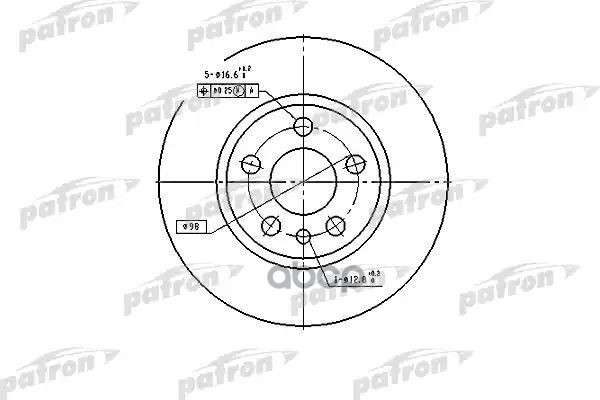 Диск Тормозной Передн Citroen: Evasion 97-02, Jumpy 95-, Jumpy Фургон 95-,  Fiat: Scudo Combinato 96-, Scudo Фургон 96-, Ulys...