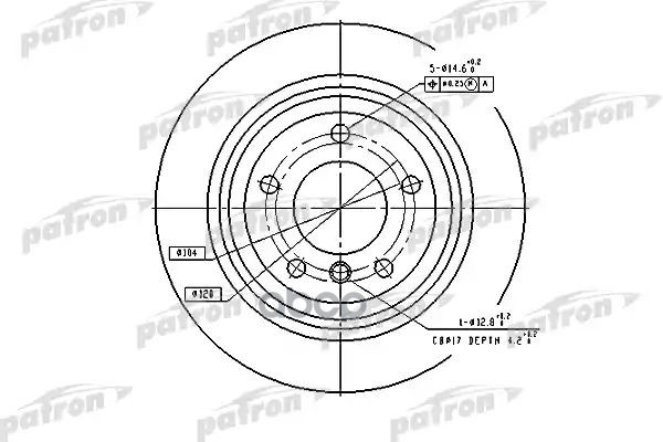 Диск тормозной задн PBD2768 PATRON арт. PBD2768