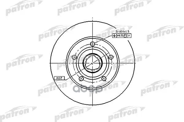 Диск Тормозной Зад Audi A4 95-01 (С Кольцом Abs !!!) PATRON арт. PBD2771