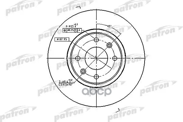 Диск Тормозной Передн Citroen: Xantia 95-98, Xantia 98-03, Xantia Break 95-98, Xantia Break 98-03, Peugeot: 406 95-04, 406 Br...