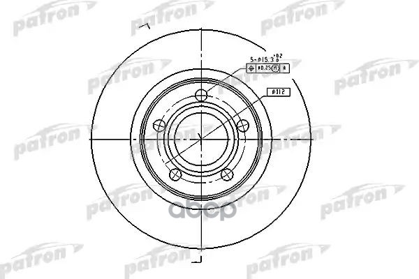 Тормозной диск PBD2806 (DF2806) PATRON арт. PBD2806
