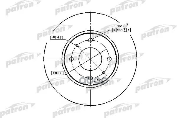 Диск тормозной передн PBD4054 PATRON арт. PBD4054