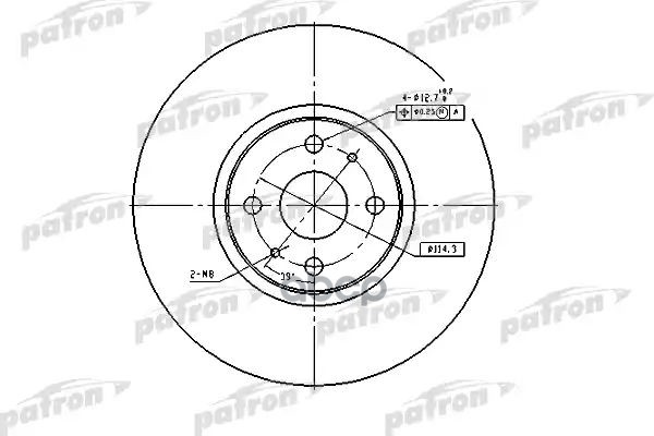 Диск Тормозной Передн Hyundai: Atos 98-02, Atos Prime 99-, Coupe 96-02, Sonata Iii 98-01, Sonata V 05- PATRON арт. PBD4158