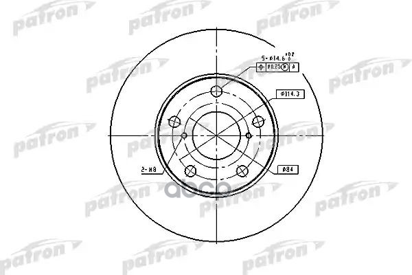 Диск тормозной передн PBD4161 PATRON арт. PBD4161