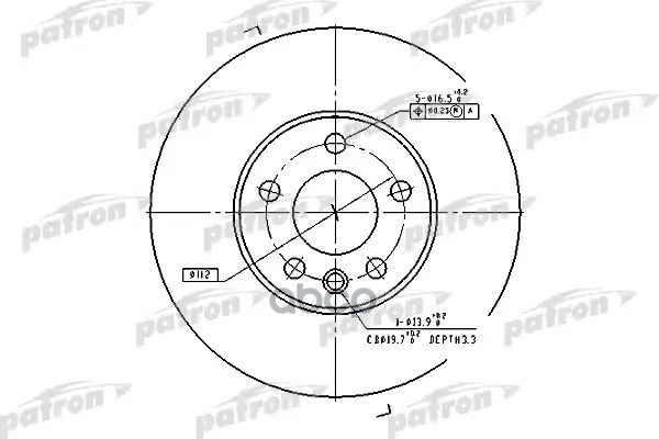 Диск Тормозной Передн Pbd4323 PATRON арт. PBD4323
