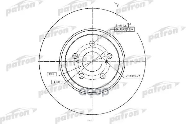 Диск Тормозной Передн Toyota:avensis 09.03-,Avensis Седан 09.03-,Avensis Универсал 09.03-,Corolla Verso 04.04- PATRON арт. PB...