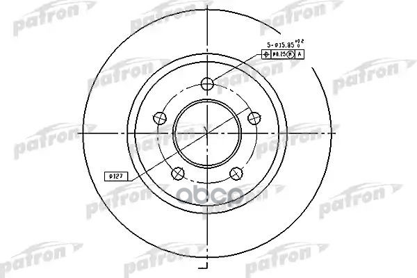Диск Тормозной Передн Chrysler: Pacifica 04-08 PATRON арт. PBD53019