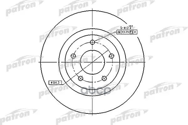 Диск тормозной передн PBD7006 PATRON арт. PBD7006