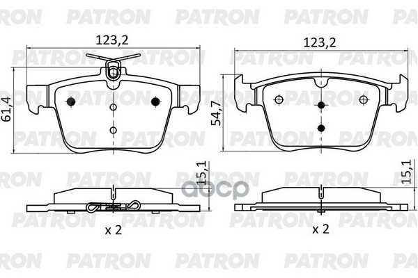 Колодки тормозные дисковые задн. AUDI: A3 12-, TT PATRON арт. PBP1308