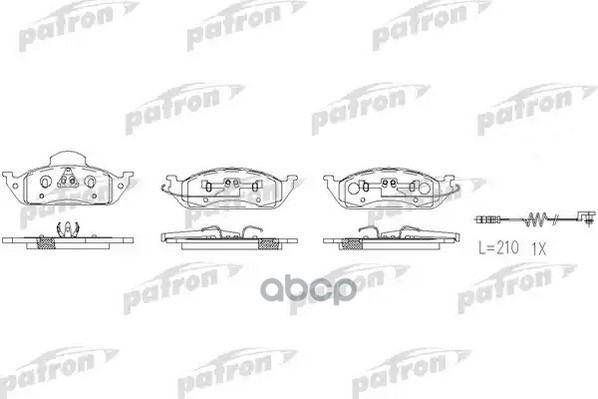 Колодки тормозные дисковые передн PBP1400 PATRON арт. PBP1400
