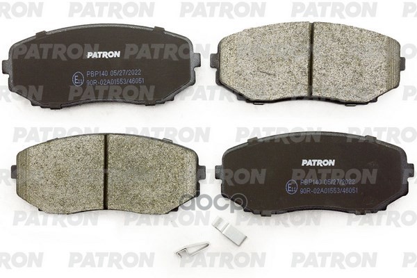 Колодки Тормозные Дисковые Перед. Mazda: Cx-7 2.3 Mzr Disi Turbo 07- Pbp140 PATRON арт. PBP140