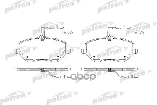 Колодки Тормозные Дисковые Передн Peugeot: 407 04-, 407 Sw 04-, 407 Купе 05-, 607 00- PATRON арт. PBP1726