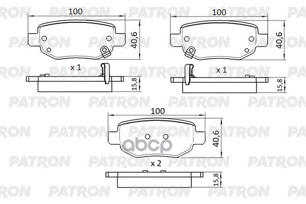 Колодки тормозные дисковые зад. OMODA C5 / CHERY Tiggo 4 17- PATRON PBP353 PATRON арт. PBP353