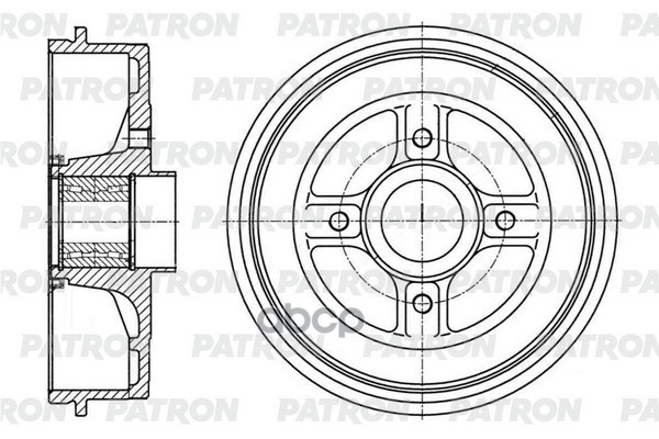 Барабан тормозной RENAULT Logan  Sandero 04- (d203,3 mm) +подшк-цо ABS PDR1005 PATRON арт. PDR1005