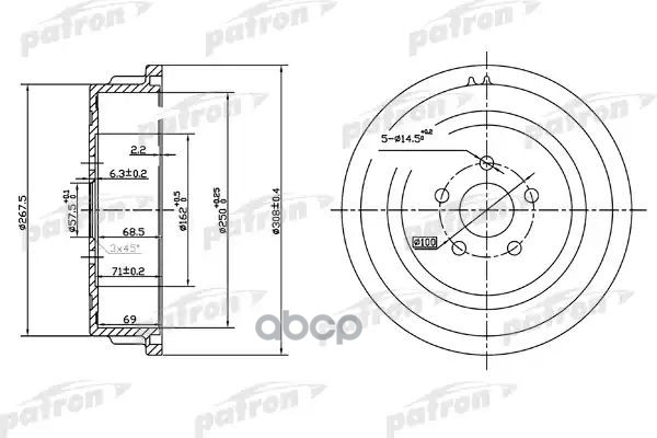 Барабан Тормозной Задн Chrysler: Town & Contry 96-00  Dodge: Caravan, Grand Caravan 96-00  Plymouth: Voyager 96-00 - Диски На...