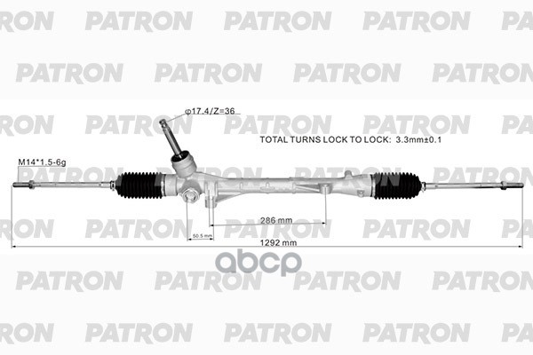 Рейка Рулевая Mitsubishi Outlander Iii (Ggw, Gfw, Zj, Zl, Zk) 14- PATRON арт. PSG1060