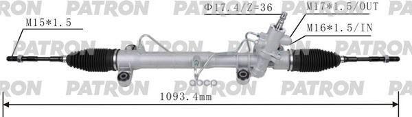 Рейка Рулевая Toyota Corolla Verso (E120) 02-04 Corolla 01-07 PATRON арт. PSG3055